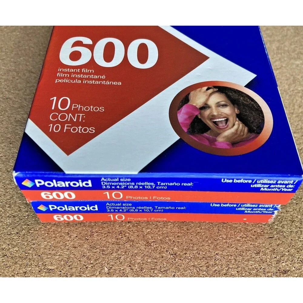 Two Vintage Polaroid 600 Instant Film Packs exp. 05/06 20 Photos Total NIP